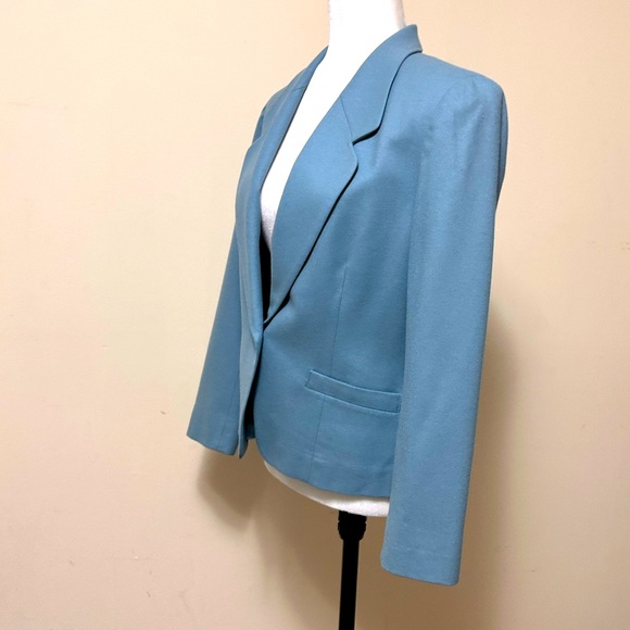 NWOT Pendleton Beautiful Blue Pure Wool One Button Jacket Suit Coat Blazer 8 - Picture 4 of 15